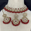 Royal Kundan Jewellery  Gold Plated Choker Necklace Set with Crystal & Pearls A Perfect Blend of Tradition