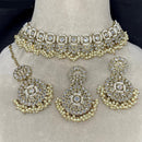 Royal Kundan Jewellery  Gold Plated Choker Necklace Set with Crystal & Pearls A Perfect Blend of Tradition