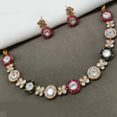 Royal Kundan Jewellery Elegant Gold Plated Polki Kundan Necklace Set