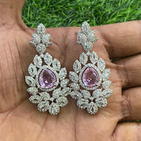 Royal Kundan Jewellery Glam American Diamond Dangler Earrings