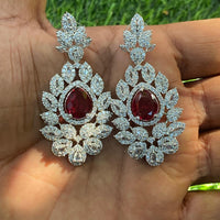 Royal Kundan Jewellery Glam American Diamond Dangler Earrings