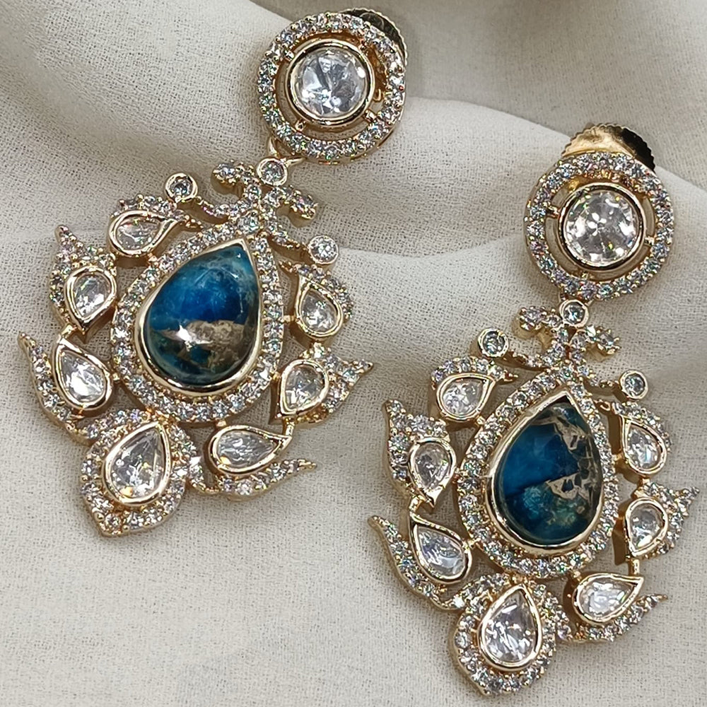 Royal Kundan Jewellery Classic Polki Kundan Hanging Earrings