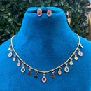 Royal Kundan Jewellery Stylish Pota Stone Necklace Set