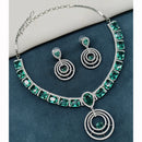 Royal Kundan Jewellery Glamorous American Diamond Necklace Set