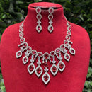 Royal Kundan Jewellery Glamorous American Diamond Necklace Set