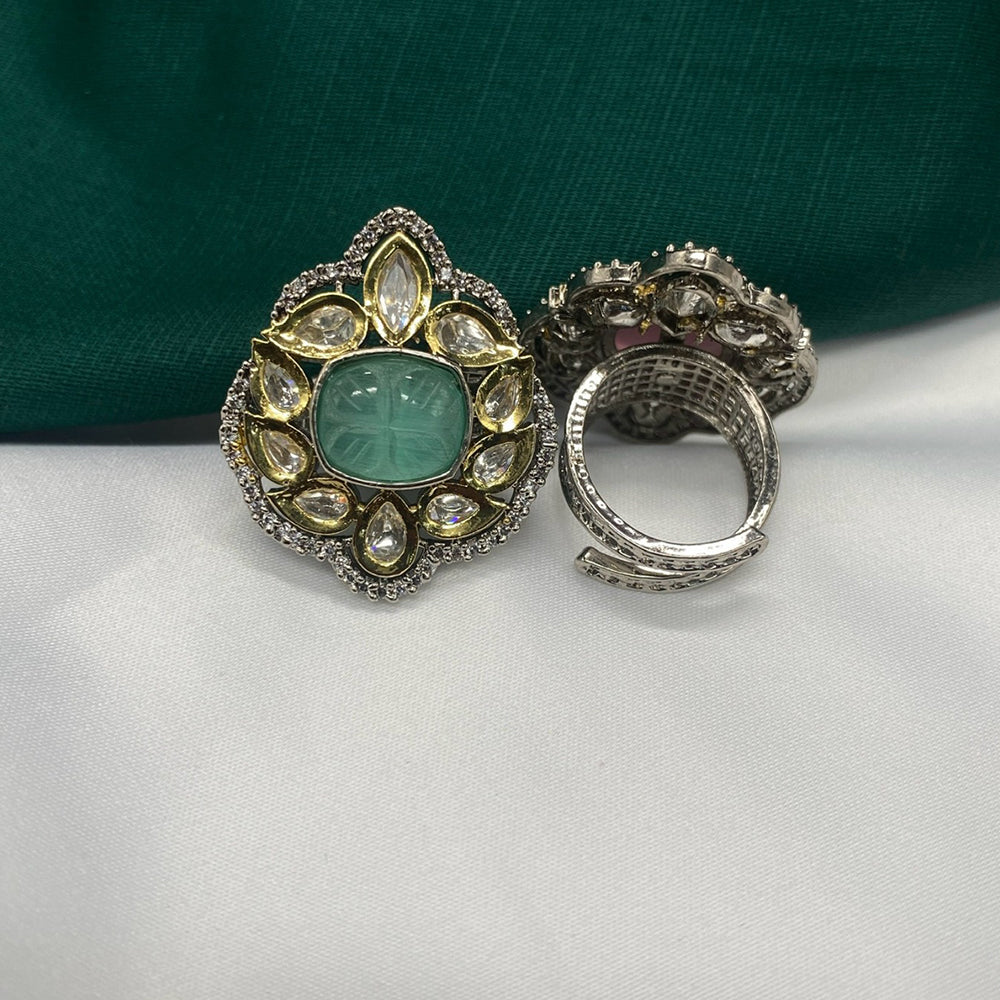 Royal Kundan Jewellery Polki Kundan Stone Finger Ring