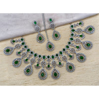 Royal Kundan Jewellery Designer American Diamond Look Necklace Set