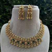 Royal Kundan Jewellery Pota Stone Designer Necklace Set