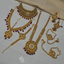 Royal Kundan Jewellery Classic Kundan Stone Pearl Bridal Necklace Set