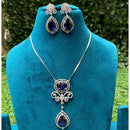 Royal Kundan Jewellery Sparkling American Diamond Necklace set 
