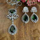 Royal Kundan Jewellery Sparkling American Diamond Necklace set