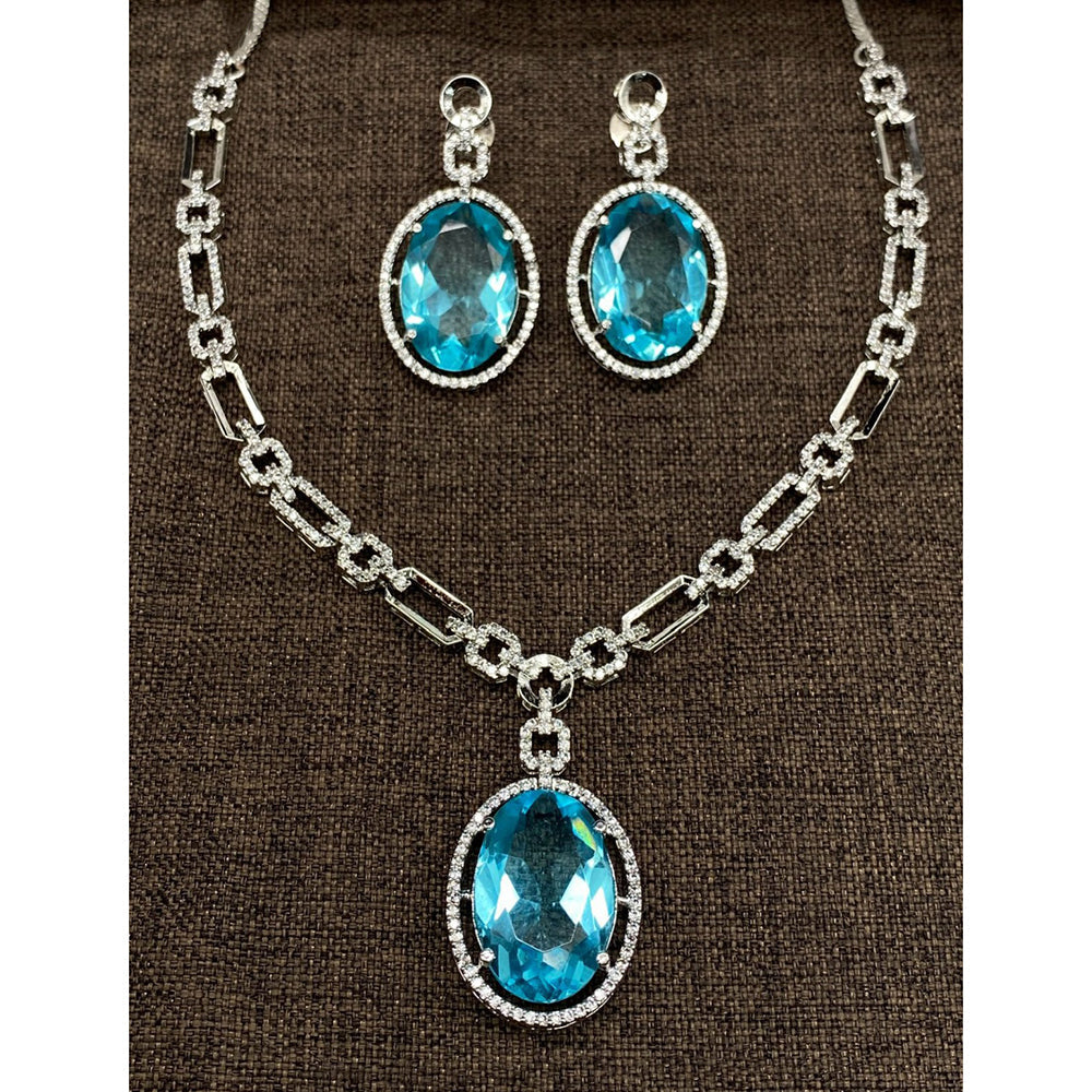 Royal Kundan Jewellery Sparkling American Diamond Necklace set