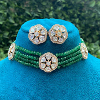 Royal Kundan Jewellery Polki Kundan And Pearl Choker Necklace Set