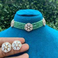 Royal Kundan Jewellery Polki Kundan And Pearl Choker Necklace Set