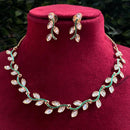 Royal Kundan Jewellery Polki Kundan and Meenakari Exquisite Leaf Necklace Set