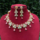 Royal Kundan Jewellery Polki Kundan Exquisite Leaf Necklace Set
