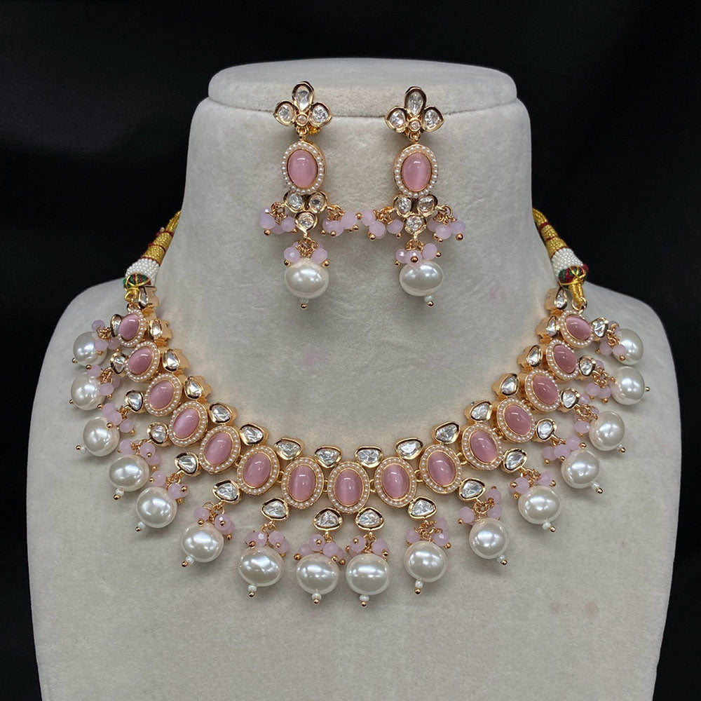 Royal Kundan Jewellery Polki Kundan Pearl Beads Necklace Set