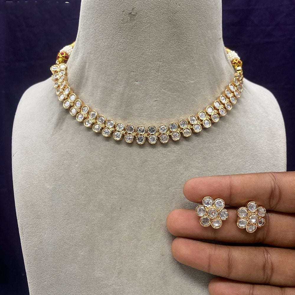 Royal Kundan Jewellery Polki Kundan Stone Necklace Set