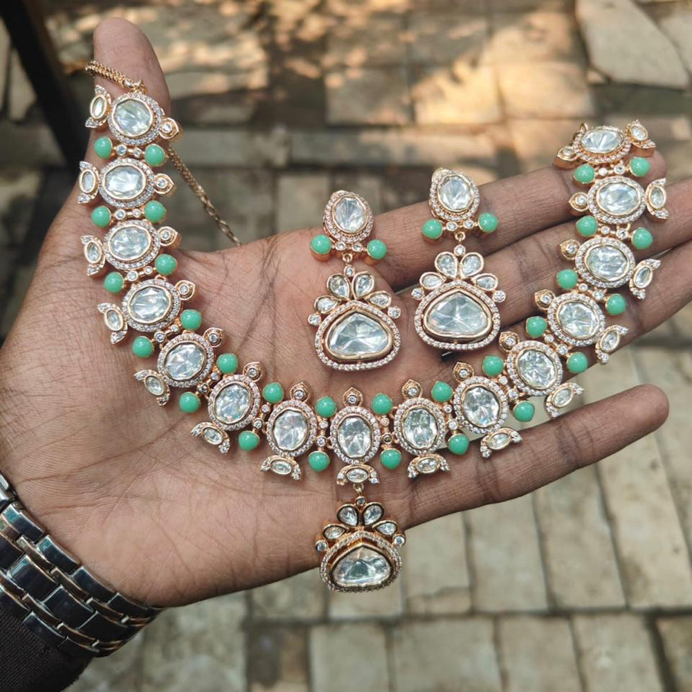 Royal Kundan Jewellery Luxe Polki Kundan And Beads Necklace Set