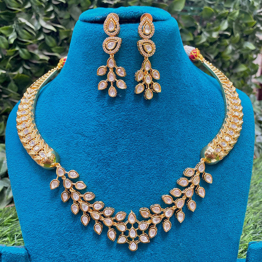 Royal Kundan Jewellery Polki Kundan Stone Necklace Set 