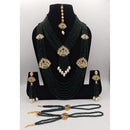 Royal Kundan Jewellery Premium Kundan Stone And Pearl Double Necklace Set 