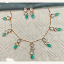 Royal Kundan Jewellery Elegant Polki Kundan Stone And Beads Necklace Set