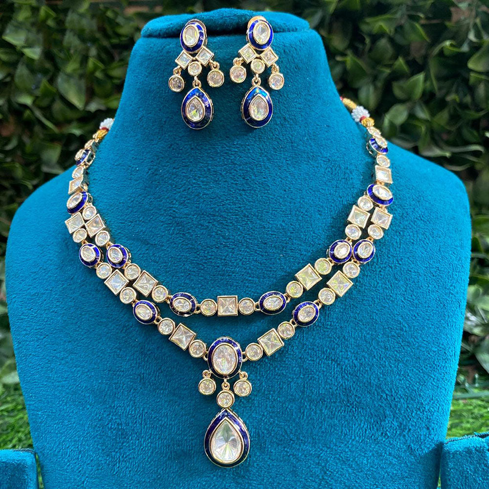 Royal Kundan Jewellery Heritage Polki Kundan And Meenakari Necklace Set