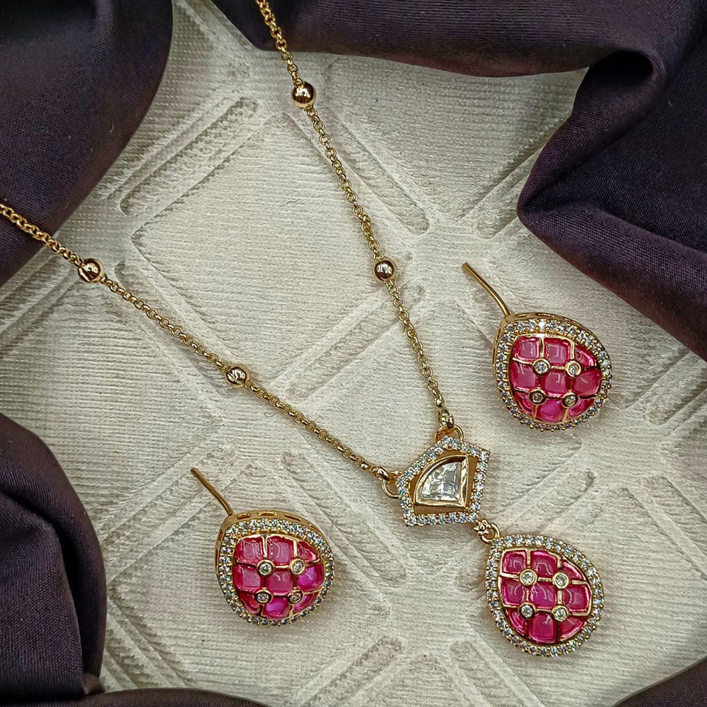 Royal Kundan Jewellery Trendy Polki Kundan Stone Necklace Set