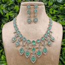Royal Kundan Jewellery Glamorous American Diamond Necklace Set