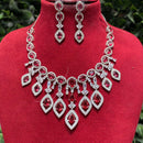 Royal Kundan Jewellery Glamorous American Diamond Necklace Set