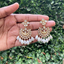 Royal Kundan Jewellery Royal Look Polki Kundan Stone And Meenakari Dangler Earrings