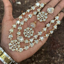 Royal Kundan Jewellery Premium Kundan Stone Double Necklace Set