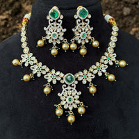 Royal Kundan Jewellery Polki Kundan Stone And Pearl Necklace Set