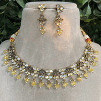 Royal Kundan Jewellery Polki Kundan Stone And Pearl Necklace Set