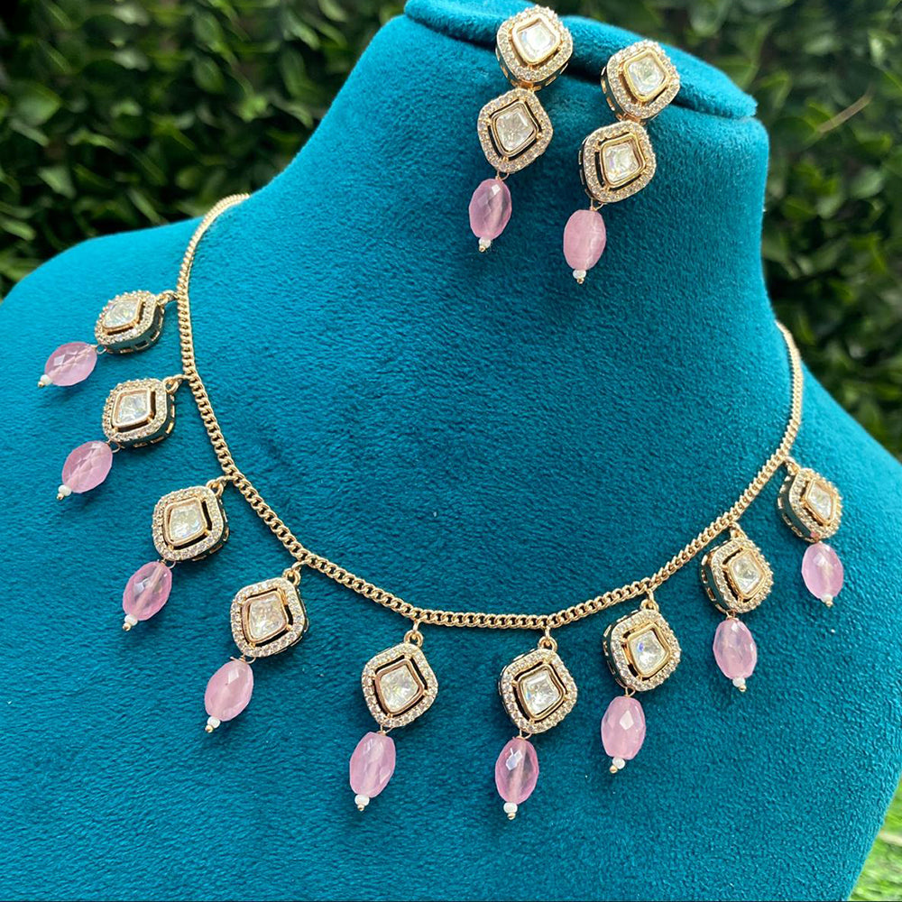 Royal Kundan Jewellery Polki Kundan Stone  And Beads Necklace Set