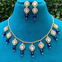 Royal Kundan Jewellery Polki Kundan Stone  And Beads Necklace Set