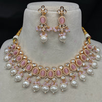 Royal Kundan Jewellery Pota Stone And Polki Kundan Stone Necklace Set