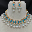 Royal Kundan Jewellery Pota Stone And Polki Kundan Stone Necklace Set