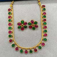 Royal Kundan Jewellery Grand Pota Stone Necklace Set