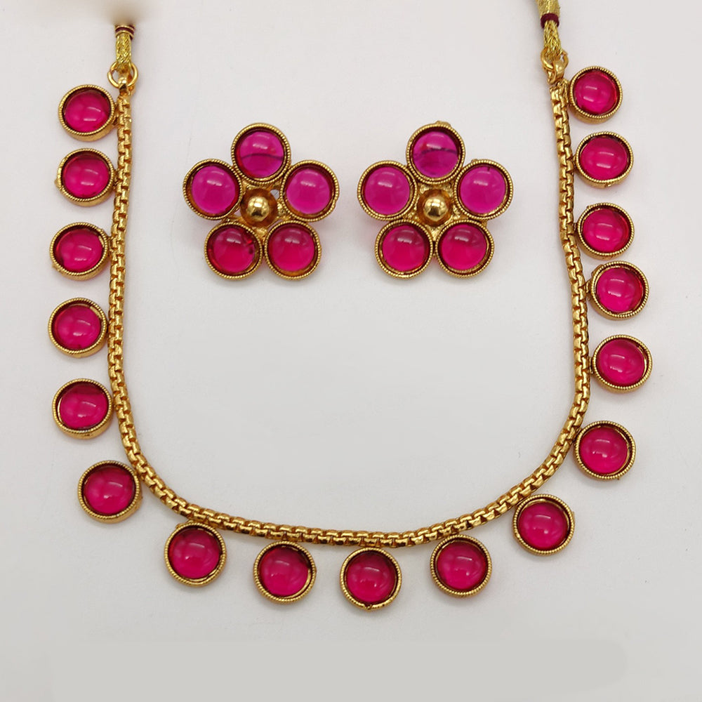 Royal Kundan Jewellery Grand Pota Stone Necklace Set