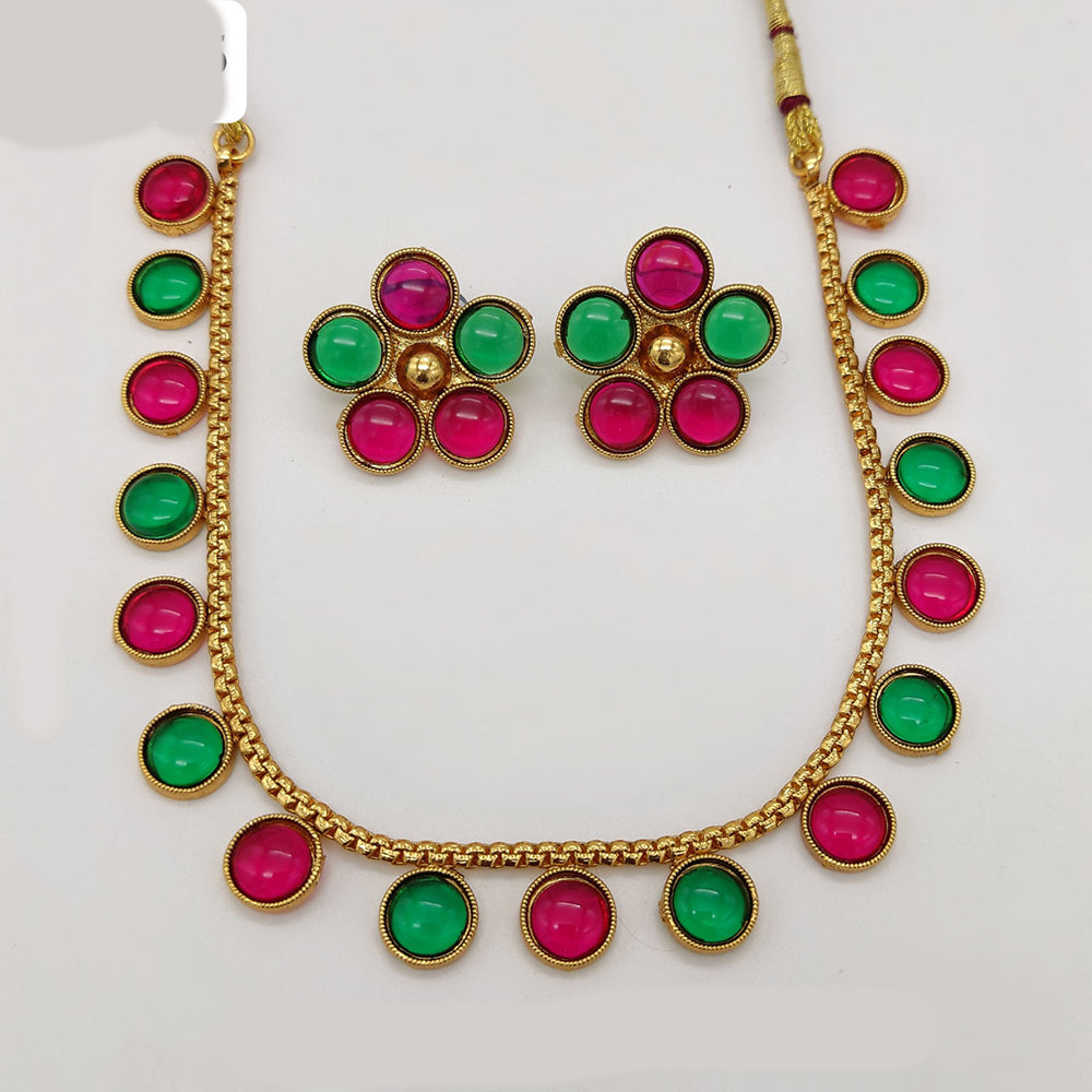 Royal Kundan Jewellery Grand Pota Stone Necklace Set