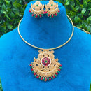 Royal Kundan Jewellery Grand Pota Stone And Pearl Necklace Set