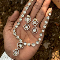 Royal Kundan Jewellery Designer Polki Kundan Stone Necklace Set