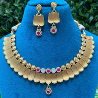 Royal Kundan Jewellery Grand Pota Stone Necklace Set