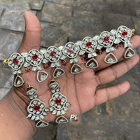 Royal Kundan Jewellery Designer Polki Kundan Stone Choker Necklace Set