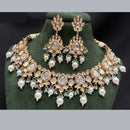 Royal Kundan Jewellery Grand Polki Kundan Stone Pearl And Beads Neckalce Set