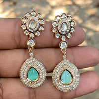 Royal Kundan Jewellery Royal Look Polki Kundan Stone Dangler Earrings