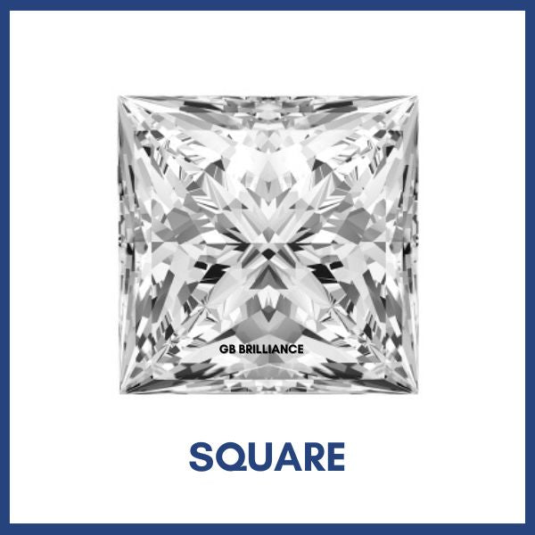 Golay Buchel Square Prince Cut Shape Cubic Zirconia Stone (1.5 mm to 8 mm)