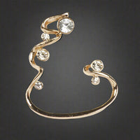 Hania Jewels Gold Plated Austrain Stone Earcuff Earrings