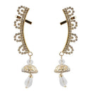 Hania Jewels Gold Plated Austrain Stone Earcuff Jhumki Earrings